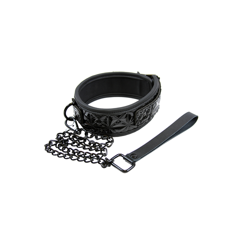 Sinful - Halsband met riem 